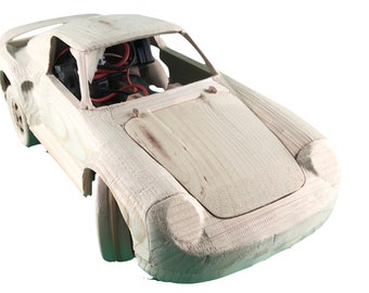 Wooden RC car Porsche 959