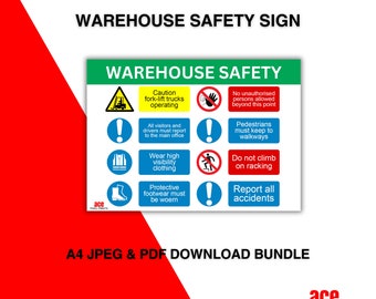 Warehouse Safety Sign Download - JPEG & PDF