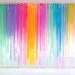casie Reeder reviewed Backyard wedding decor, rainbow backdrop, colorful wedding curtain, wall ribbons, dessert table backdrop, pony party, gradient backdrop