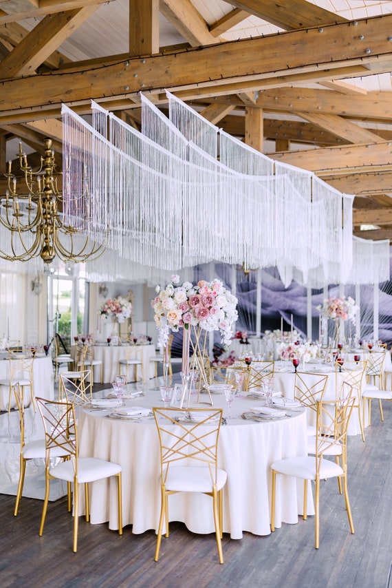 Wedding Backdrop Curtain Extra Large Wall Hanging Boho Event Decoration Ceiling Drapes Wedding Roof Or Ceiling Panels Set