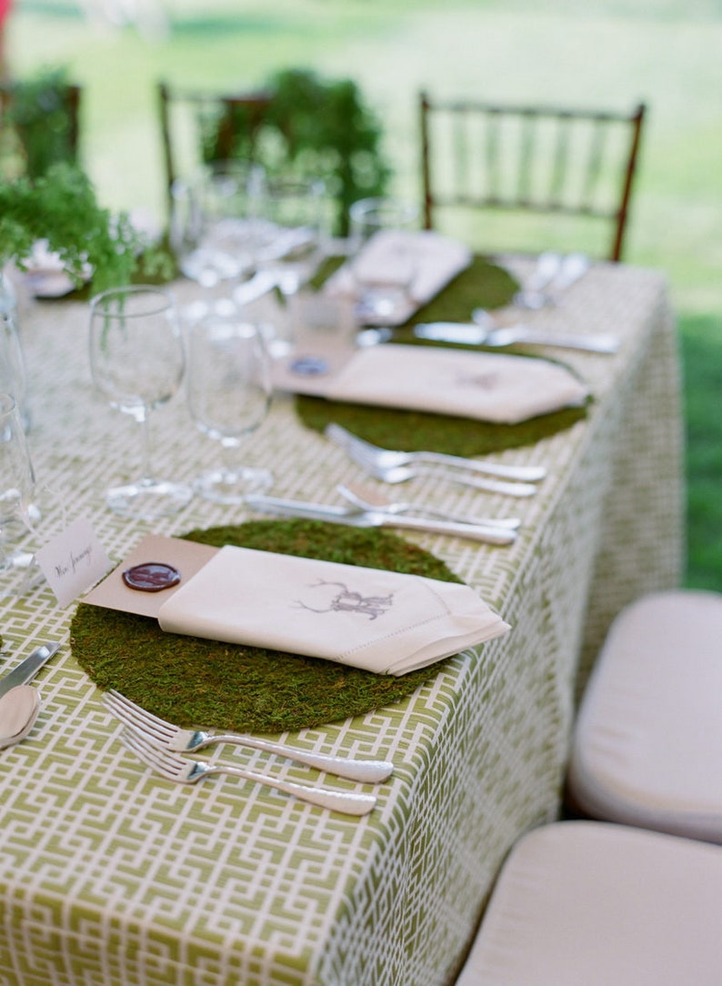 Round Moss Mat centerpiece placemat Preserved moss Real Etsy