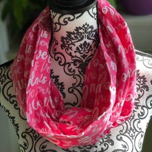 Hand made infinity scarf, love is love design, flannel fabric, super soft!