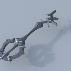 STL File Kingdom Hearts Aqua Keyblade and Charm 3D Model