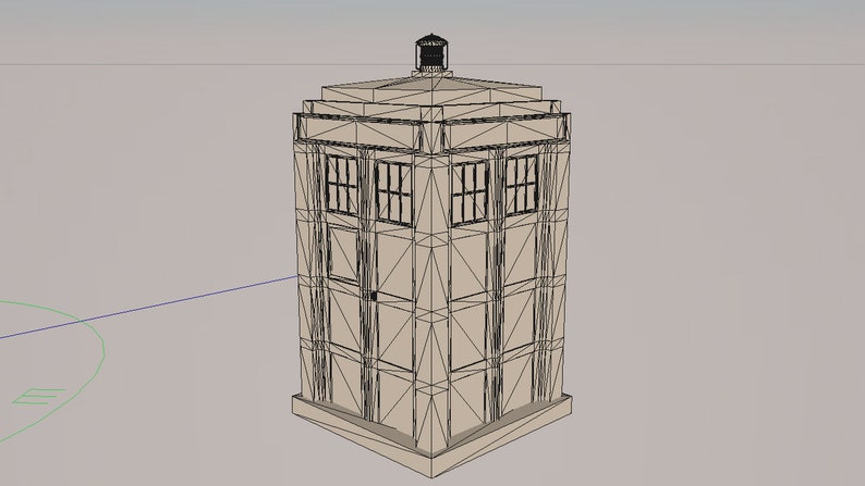 STL TARDIS 3D Model