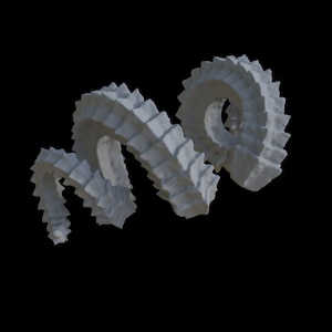 STL Curled Ram Horn 3D Model