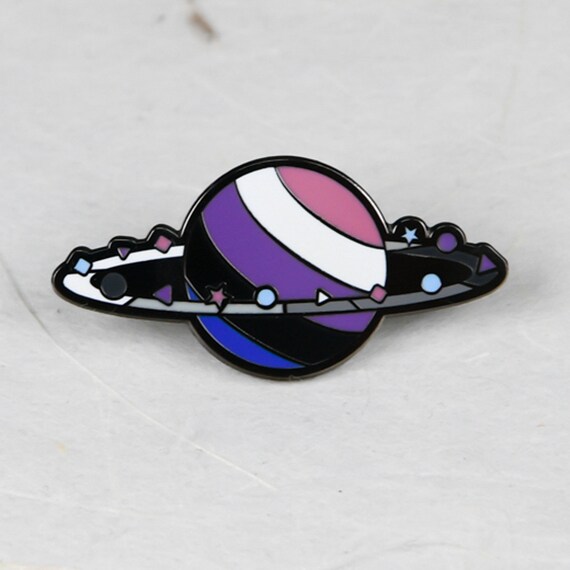 GenderfluidLGBT pride pin Queer Enamel pin rainbow Etsy