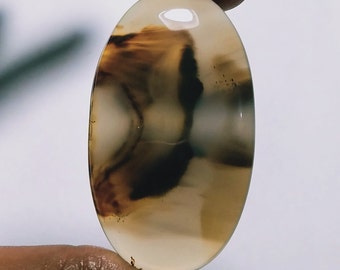 Semi Precious Montana Agate Cabochon Top Quality Agate Loose stone Hand Made Gemstone For jewelry stone 84 Ct{ 54 X 32 } mm # 2842