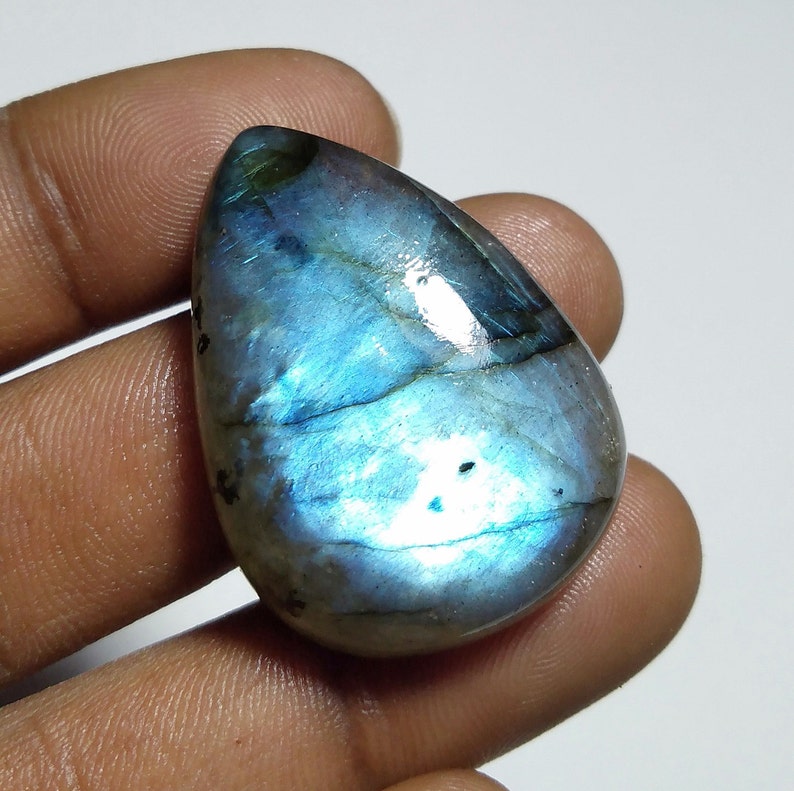 Natural Top Quality Labradorite stone Cabochon Loose stone Hand polish stone Gemstone for jewelry stone 50 Ct{ 33 X 24 } mm #1556