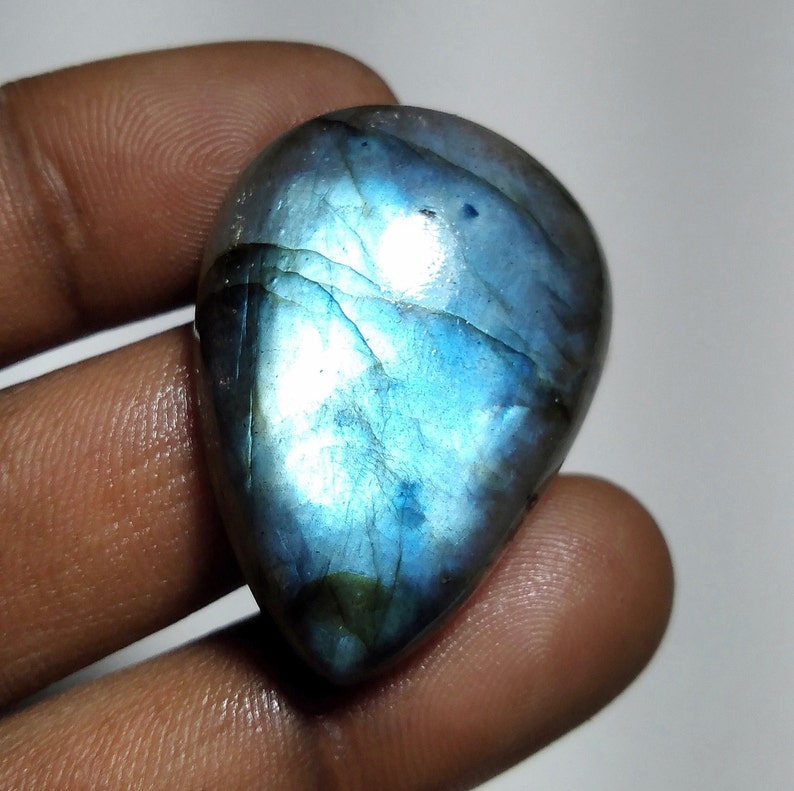 Natural Top Quality Labradorite stone Cabochon Loose stone Hand polish stone Gemstone for jewelry stone 50 Ct{ 33 X 24 } mm #1556