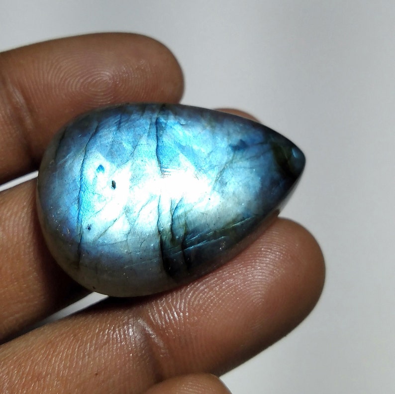 Natural Top Quality Labradorite stone Cabochon Loose stone Hand polish stone Gemstone for jewelry stone 50 Ct{ 33 X 24 } mm #1556