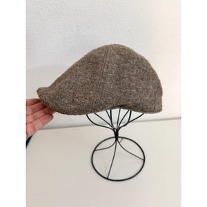 Goorin Bros Brown Tweed Flat Cap Ivy Hat Mens XL Camo Lining 1895 Castle Logo image 3
