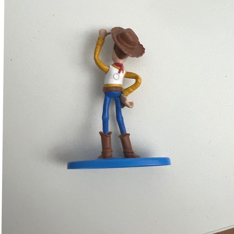 Disney Pixar Toy Story Woody Mini Figure Mattel 2019 Blue Base Cowboy Toy GFR21 image 2