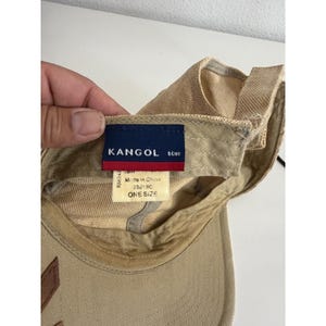 Gorra de béisbol Kangol de lona desgastada color azul lino, ajustable, talla única. imagen 7