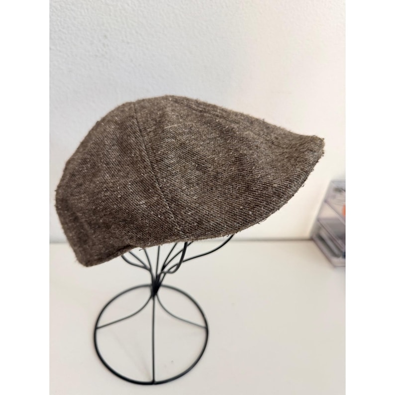 Goorin Bros Brown Tweed Flat Cap Ivy Hat Mens XL Camo Lining 1895 Castle Logo image 1