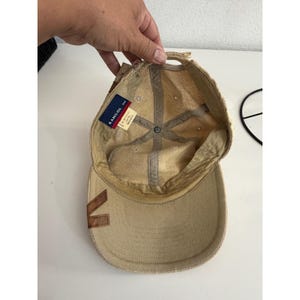 Gorra de béisbol Kangol de lona desgastada color azul lino, ajustable, talla única. imagen 6