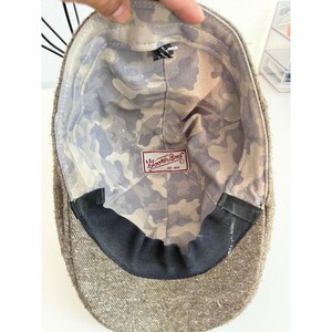 Goorin Bros Brown Tweed Flat Cap Ivy Hat Mens XL Camo Lining 1895 Castle Logo image 5