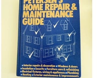 Guía de Petersen para Reparación y Mantenimiento del Hogar, Manual de Bricolaje Vintage en Tapa Dura, Azul