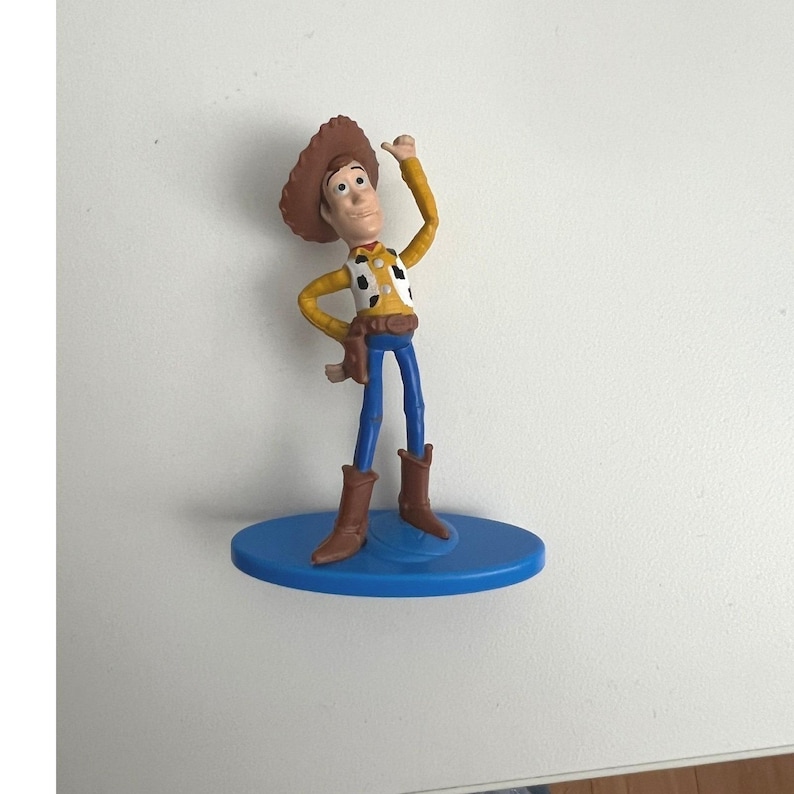 Disney Pixar Toy Story Woody Mini Figure Mattel 2019 Blue Base Cowboy Toy GFR21 image 1