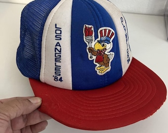 vintage 1984 Los Angeles Olympics Sam l'Aigle Casquette pressionnée réglable NWOT