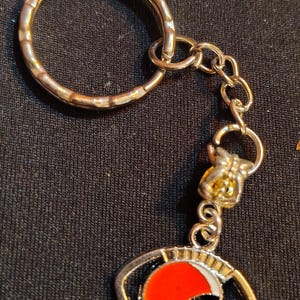 Cleveland Browns Sterling Silver Charm Pendant with Keychain