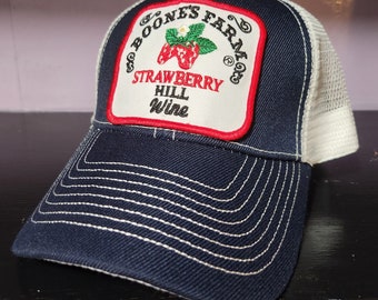Vintage Boone&#39;s Farm Strawberry Hill Trucker Hat Cap - 80s Party Snapback
