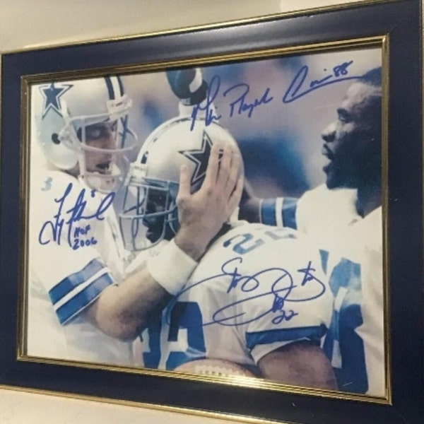 Dallas Cowboys "The 3 Great" Aikman, Smith, Irvin ingelijste foto 8 x 10