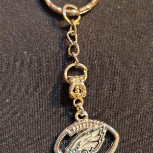 Philadelphia Eagles Sterling Silver Charm Pendant Jewelry with Key Chain NFL Fan Appeal