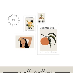 1:12 Miniature L'Orangerie Wall Art Printable - Dollhouse Scale Kitchen Artwork - Instant Digital Download
