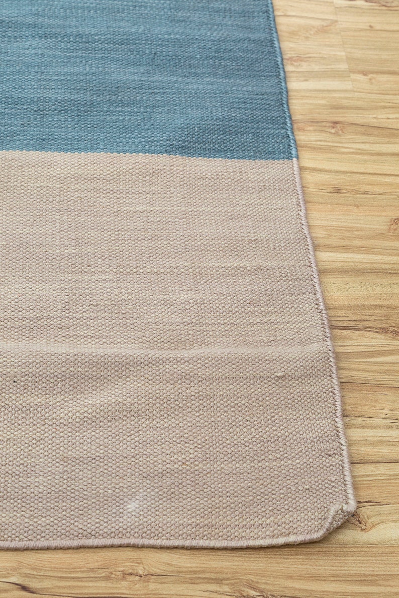Hand Made Flat Weaves caag Stripes Pattern Grey and Black Colour 159X228 CM Modern Polyester Area Rug by Jaipur Rugs