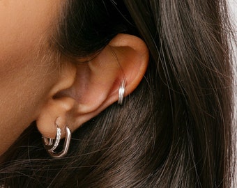 Sterling Silver Ear Cuff, Non Pierced Ear Cuff, Everyday Earrings, Fake Piercing, Helix Piercing