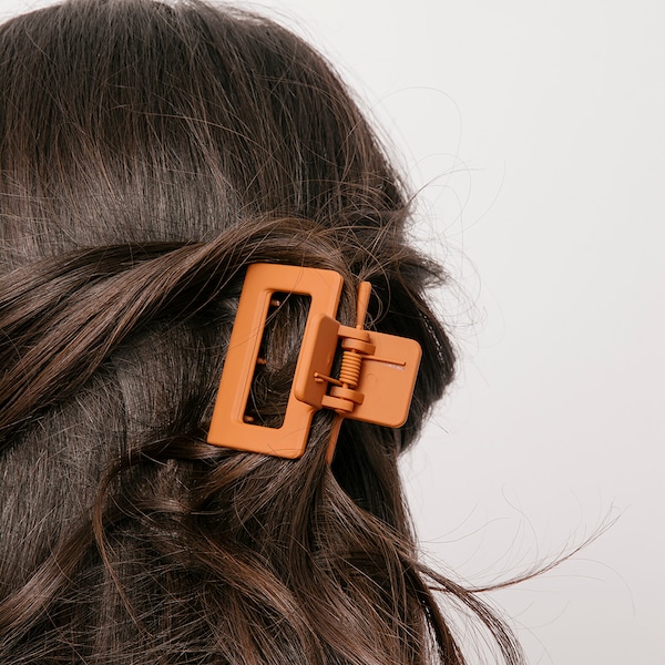 Orange Hair Clips Etsy