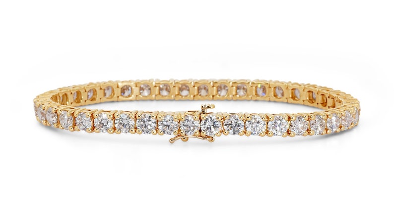 Ravishing 18k Yellow Gold Bracelet w/ 12 ct Natural Diamond IGI Certificate image 5