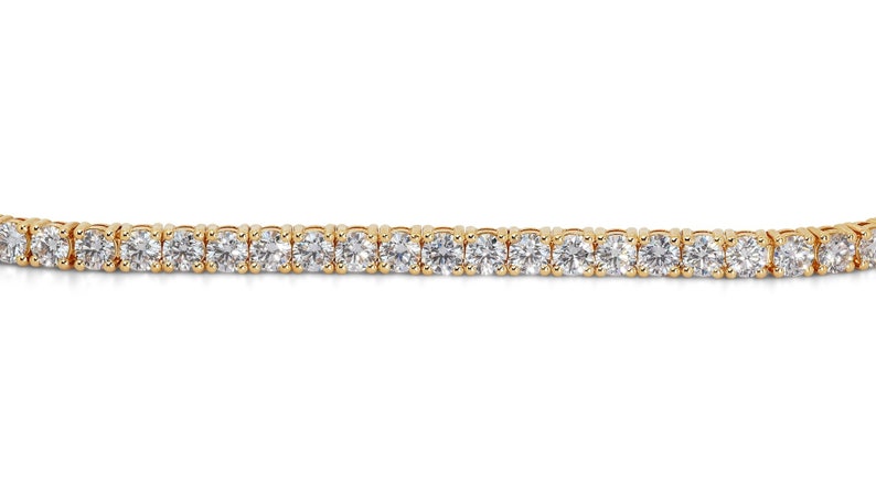 Ravishing 18k Yellow Gold Bracelet w/ 12 ct Natural Diamond IGI Certificate image 3