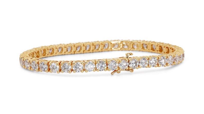 Ravishing 18k Yellow Gold Bracelet w/ 12 ct Natural Diamond IGI Certificate image 10