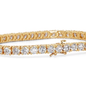Ravishing 18k Yellow Gold Bracelet w/ 12 ct Natural Diamond IGI Certificate image 4