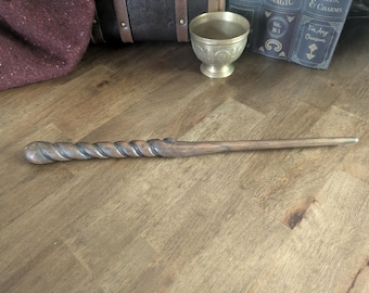 Spiral Cherry Wood Wand