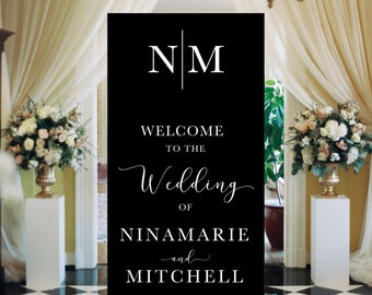 Extra-Large Personalized Wedding Welcome Sign, Printed Foam Board