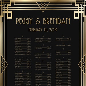 Art Deco Seating Chart - Designed File