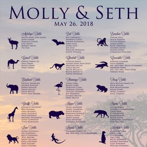 Zoo Animal Seating Chart - Ontworpen bestand