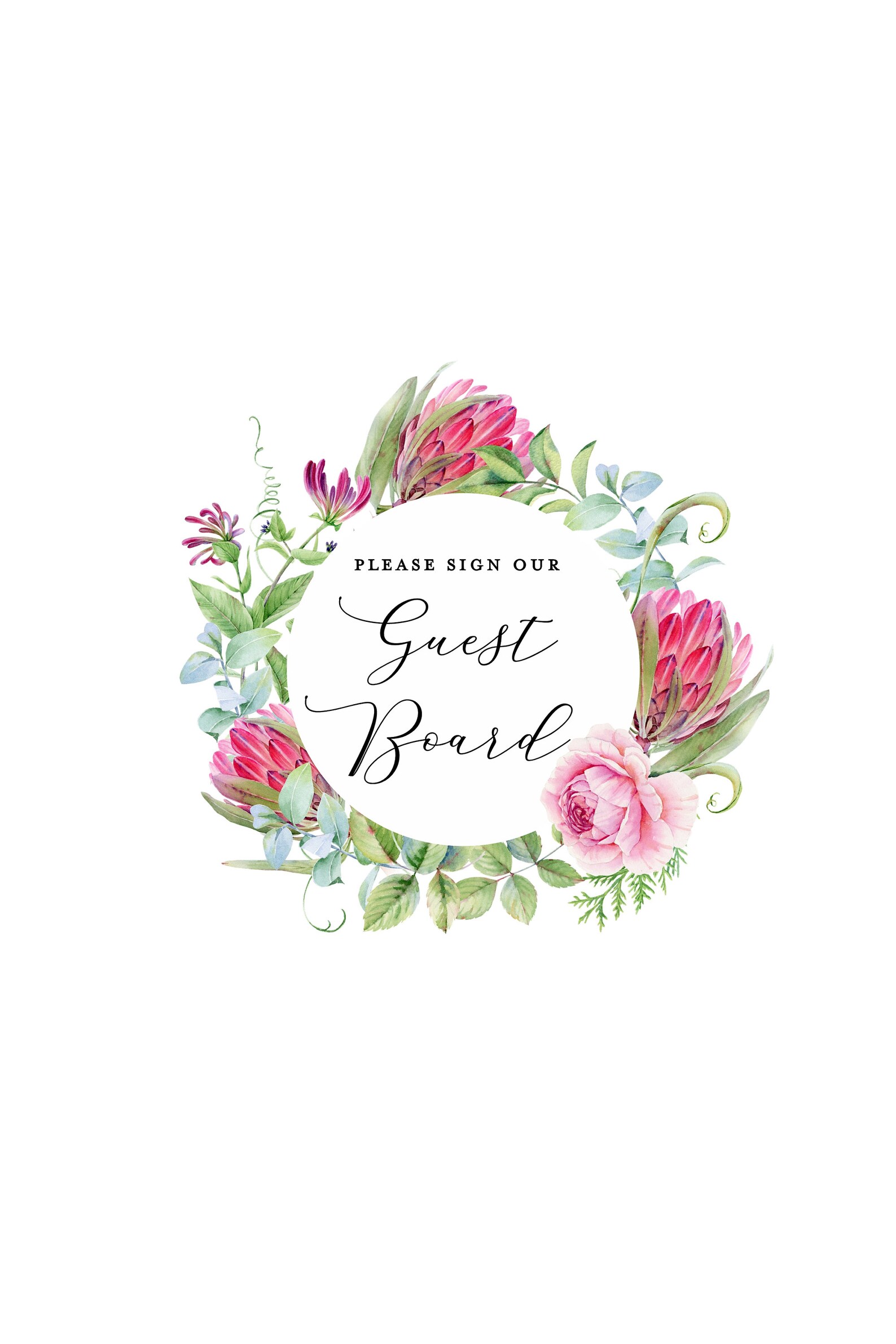 DIGITAL DOWNLOAD Wedding Guest Signin Board Wedding Guest Etsy