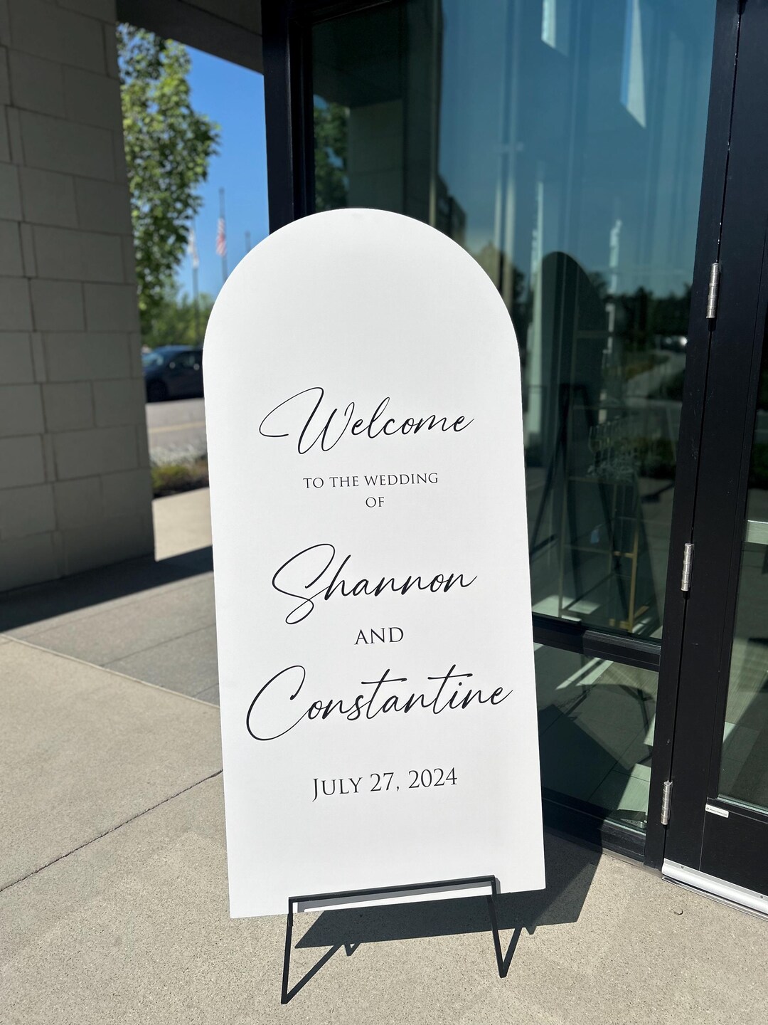 Inviting Signs Large Arched Wedding Welcome Sign, Personalized Foam Board - Etsy