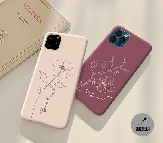 Personalised Initial Phone Case;Name on Flower Marble Hard Cover For  OnePlus