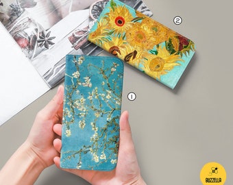 Van Gogh wallet flip case for Google Pixel 7a 6a 6 5a 4a Samsung S21 S20 FE S22 Ultra S10 10 A71 A52 iPhone 14 Plus 13 mini 12 11 xr bz70w