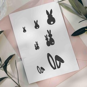 Stempel Hase | Hasenpaar | Hasenohren | Holzstempel | Osterstempel | Tierstempel