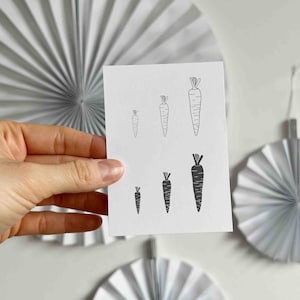 Stempel Möhre | Gemüse | Holzstempel | Motivstempel | Ostern