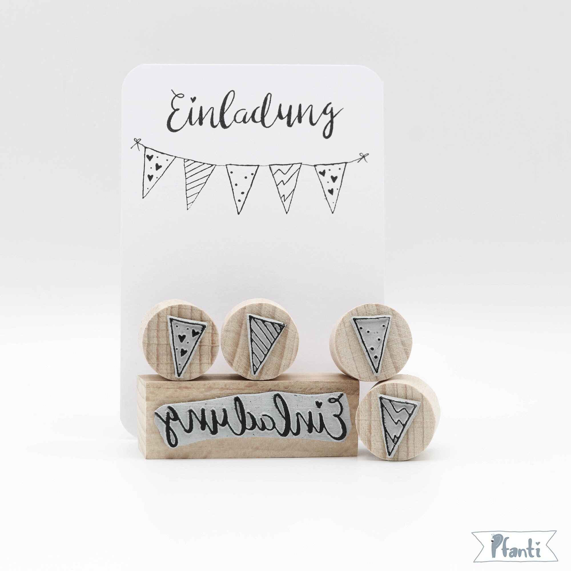 Stamp, pennant & invitation, in set or individually