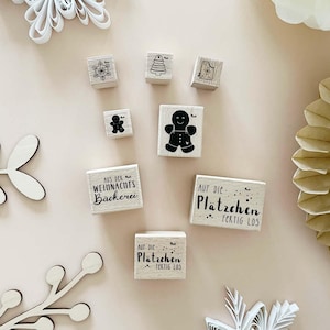 Stempel Lebkuchen | Lebkuchen-Männchen | aus der Weihnachtsbäckerei | auf die Plätzchen fertig los  - für Plätzchen, Geschenke und DIY