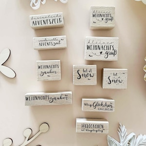 Stempel besinnliche Adventszeit | Weihnachtsgruß | Weihnachtszauber | let it Snow | kling Glöckchen  - perfekt für DIY's zu Weihnachten
