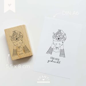 Stempel Arme mit Blumentüte | Armstempel | Handstempel | zwei Varianten