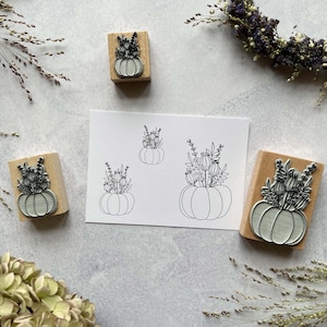Timbro zucca con fiori secchi | Autunno | Decorazione fai da te
